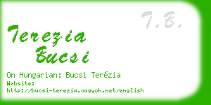 terezia bucsi business card