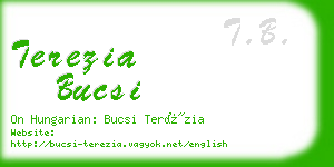 terezia bucsi business card